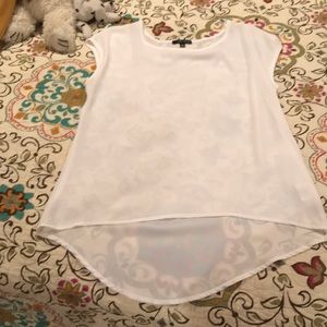 Sheer white high low top